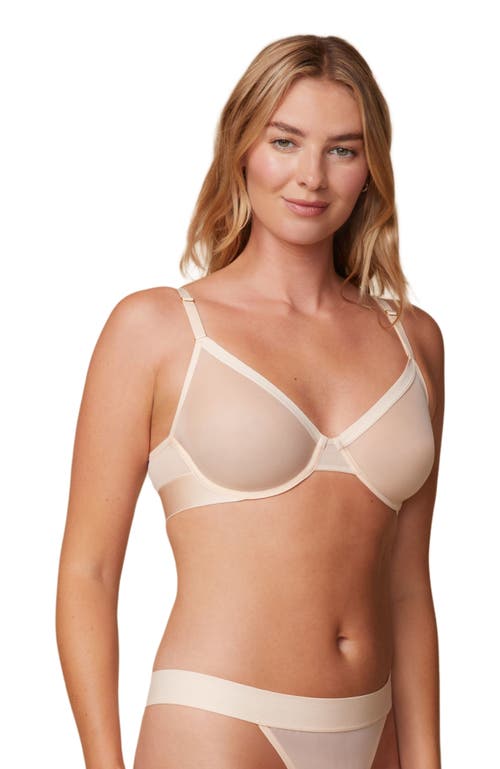 Harper Wilde ComfortMesh Plunge Bra in Pearl at Nordstrom, Size 40C