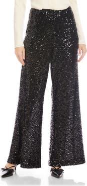 FIFTEEN TWENTY Lynette Wide Leg Sequin Pants