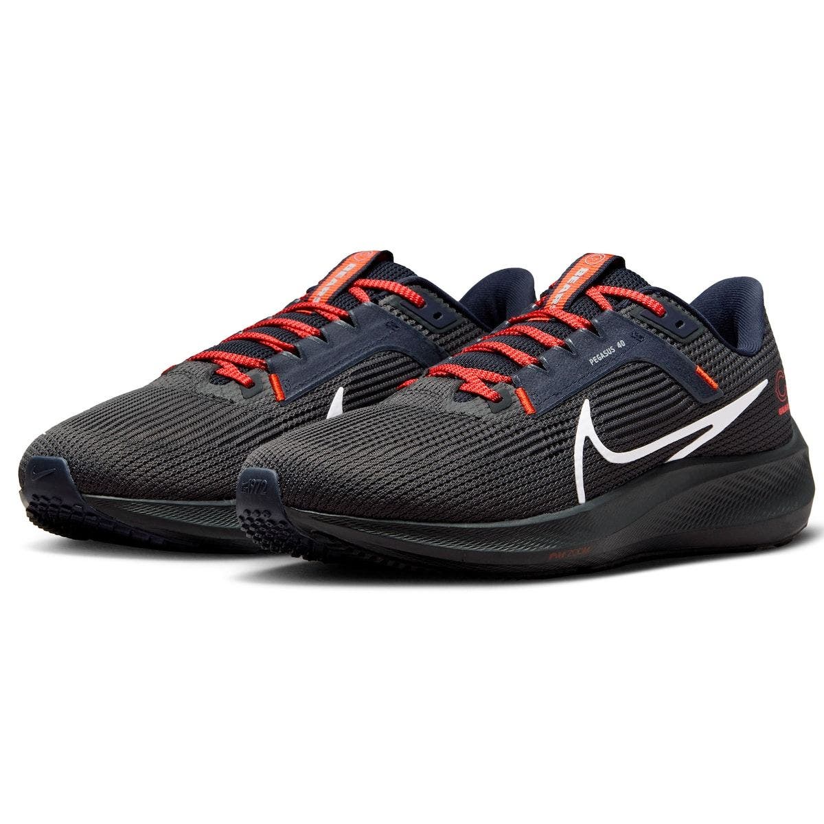 Nike Unisex Nike  Anthracite Chicago Bears Zoom Pegasus 40 Running Shoe, Alternate, color, Anthracite