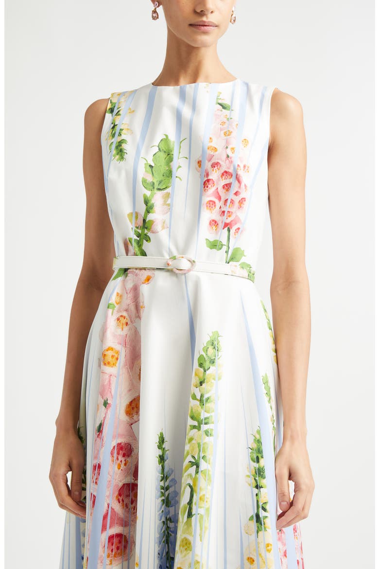 Foxglove Sleeveless Stretch Cotton Dress, Alternate, color, LIGHT BLUE MULT