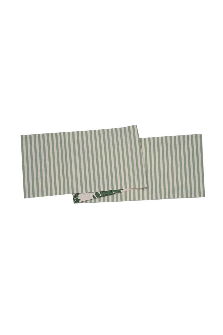 Botanical Forest Reversible Graphic Print Machine Washable Table Runner 14" x 72", Alternate, color, Green