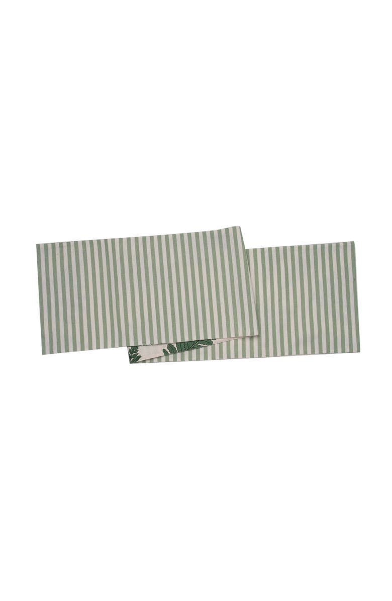 C&F Home Botanical Forest Reversible Graphic Print Machine Washable Table Runner 14" x 72", Alternate, color, Green