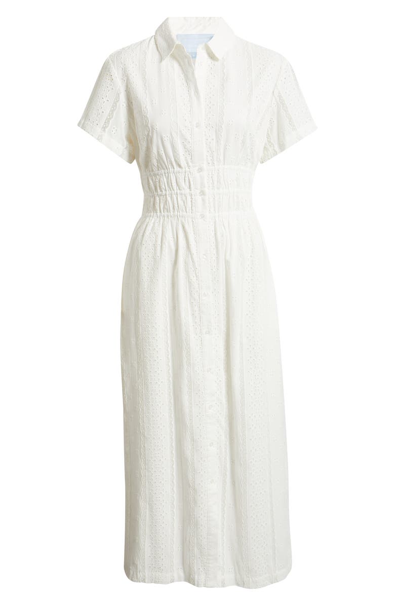 Hill House Home The Jamie Eyelet Nap Midi Shirtdress, Alternate, color, White