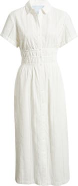 Hill House Home The Jamie Eyelet Nap Midi Shirtdress