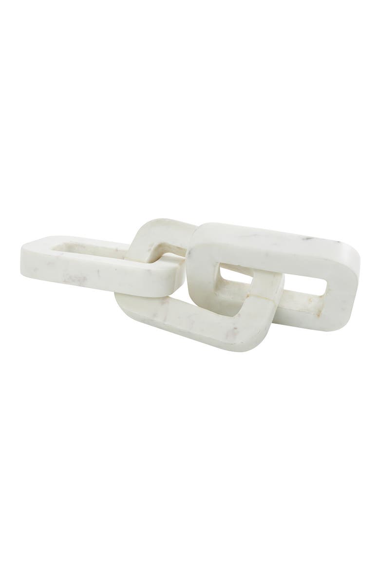 Marble Chain Sculpture, Main, color, WHITE