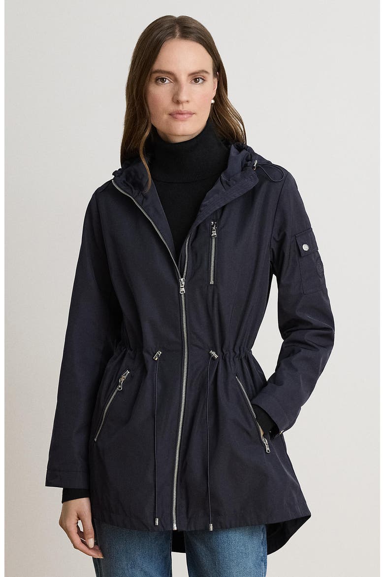 Hooded Zip Anorak, Alternate, color, NAVY