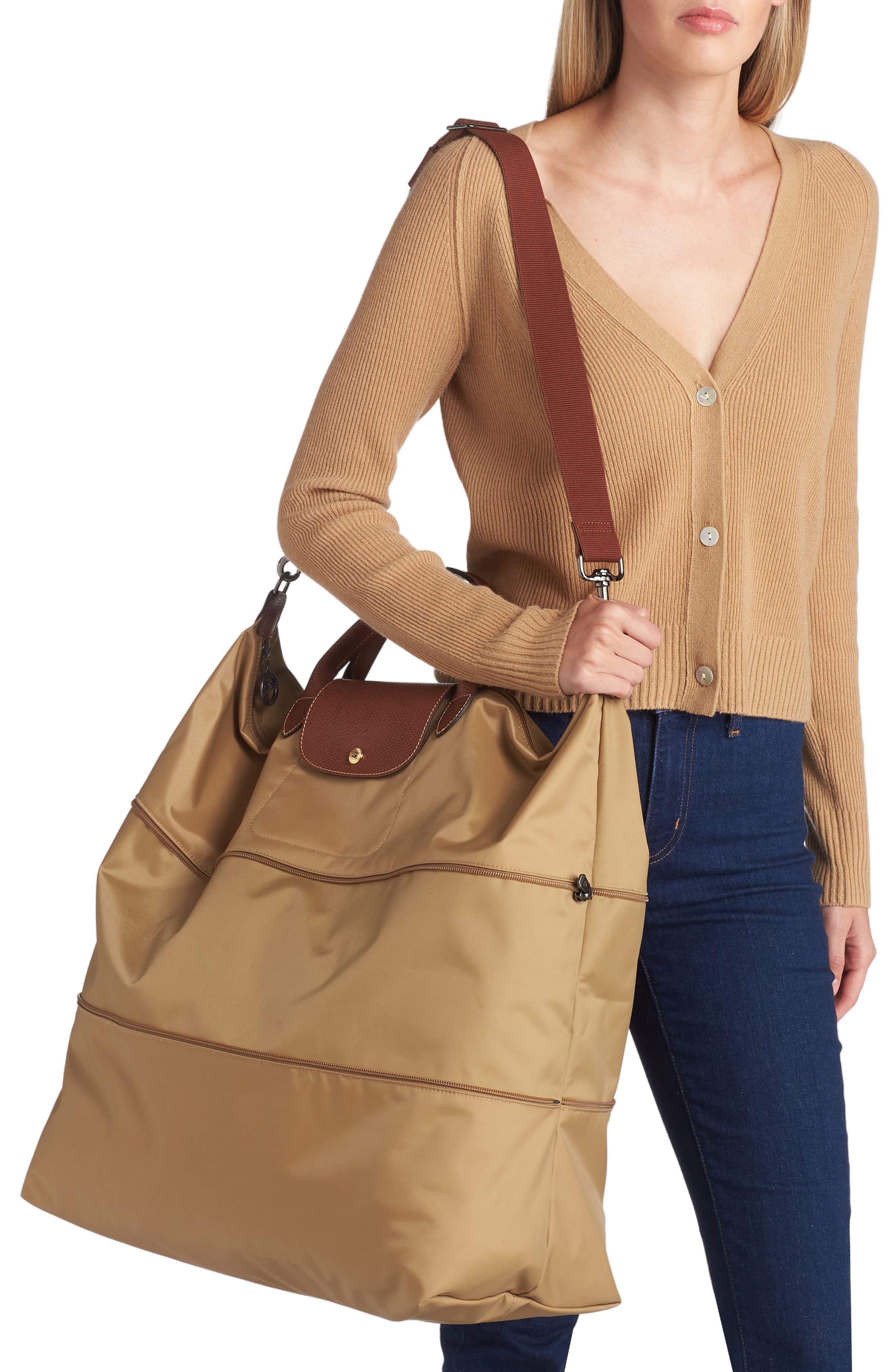 The Pliage Expandable Travel Bag, Alternate, color, DESERT