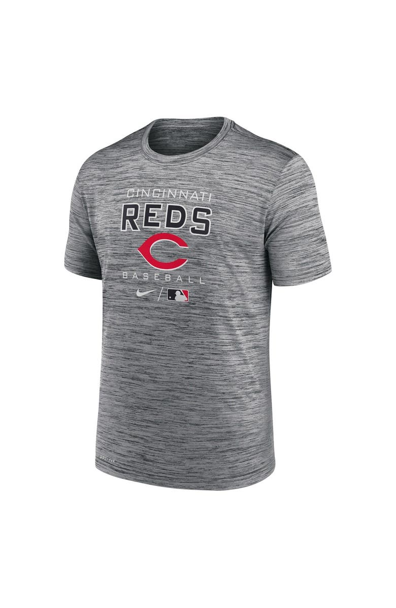 Nike Men's Nike Anthracite Cincinnati Reds Authentic Collection Velocity Practice Performance T-Shirt, Alternate, color, 
