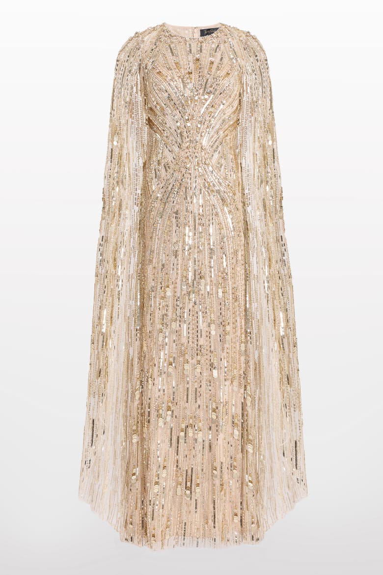 Elio Sequin-Embellished Maxi Dress, Alternate, color, Illusion