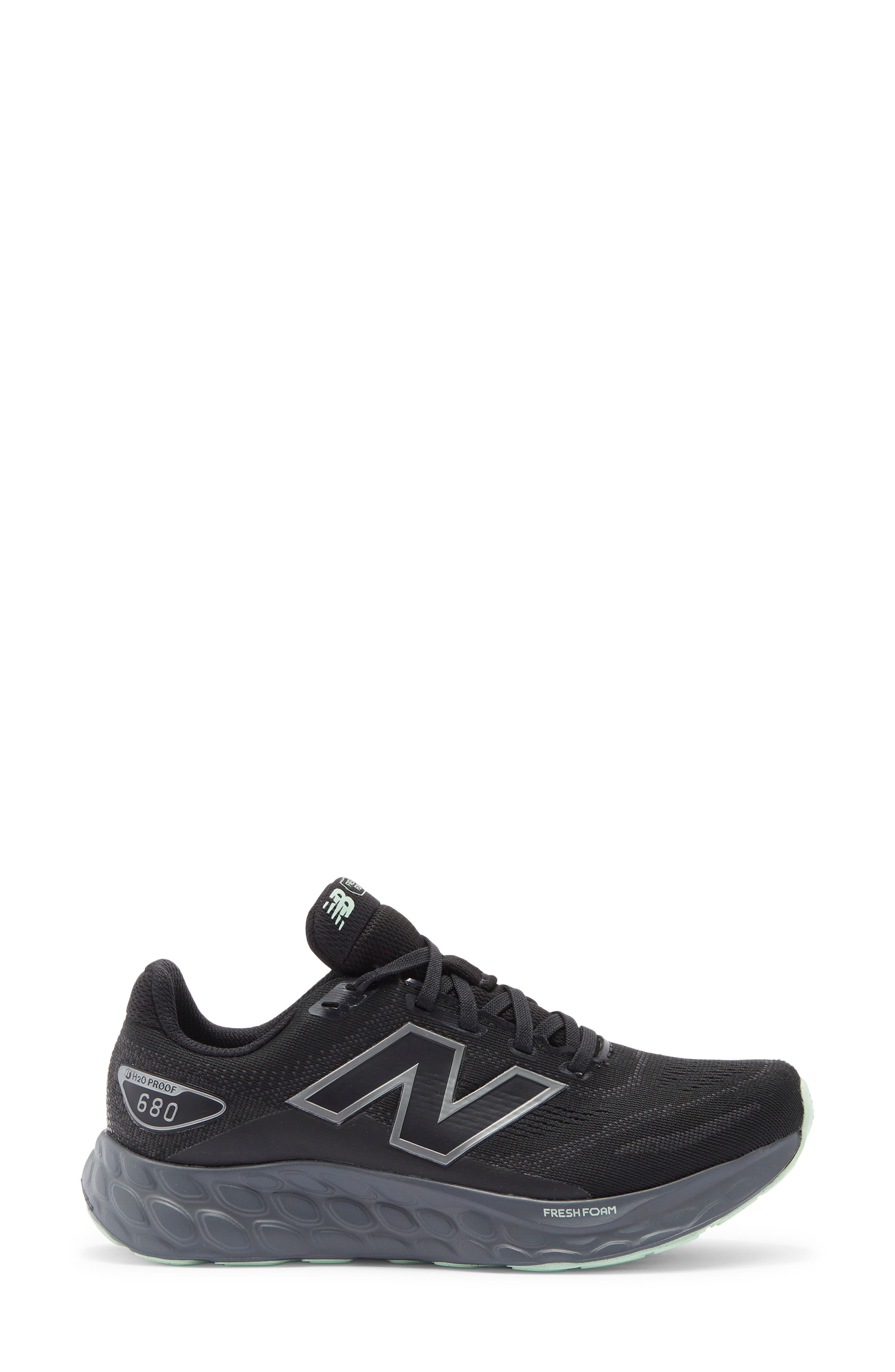 New Balance Fresh Foam 680v8 Waterproof Running Shoe, Alternate, color, Black/ Castlerock