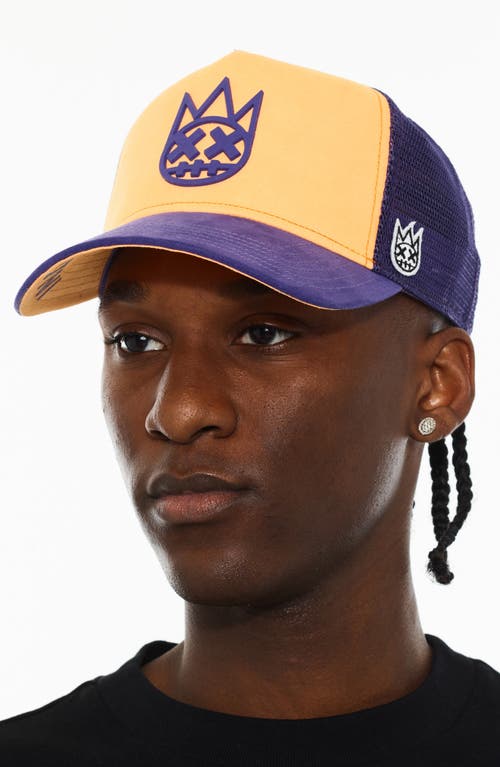 Cult Of Individuality Logo Mesh Back Suede Trucker Hat In Neutral