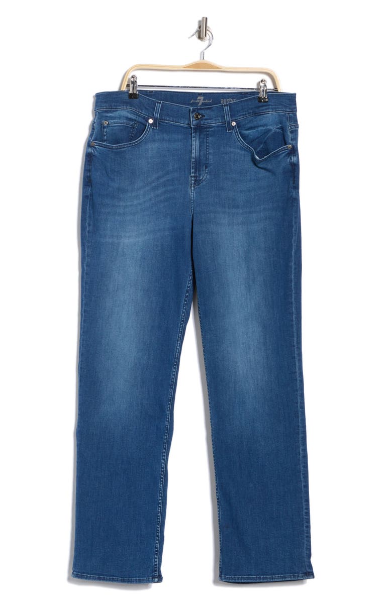 Seven Austyn Squiggle Stretch Straight Leg Jeans, Alternate, color, Berna