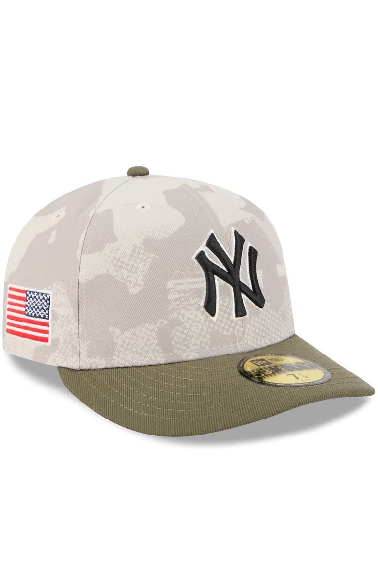 New Era Men's New Era Light Beige/Olive New York Yankees 2025 Armed Forces Day 59FIFTY Fitted Hat, Main, color, Light Beige