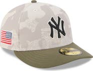 New Era Men's New Era Light Beige/Olive New York Yankees 2025 Armed Forces Day 59FIFTY Fitted Hat