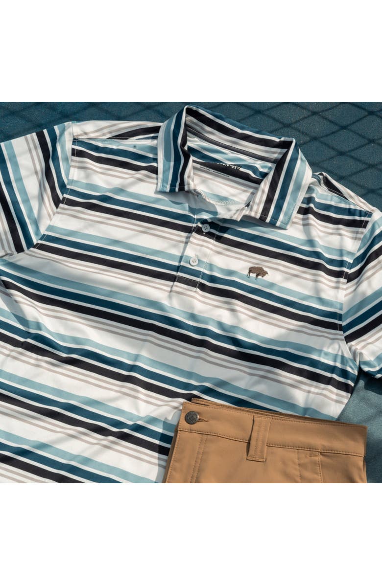 Mountain Khakis Roan Stripe Performance Polo, Alternate, color, Spring Water