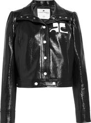 Courrèges Logo Patch Vinyl Jacket