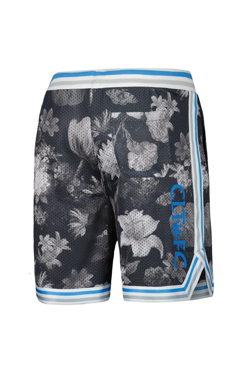 THE WILD COLLECTIVE Men's The Wild Collective  Charcoal Charlotte FC Mesh Printed Shorts, Alternate, color, Charcoal