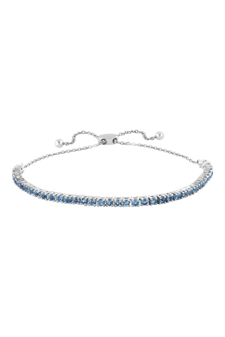 Blue Topaz Slider Bracelet, Main, color, BLUE