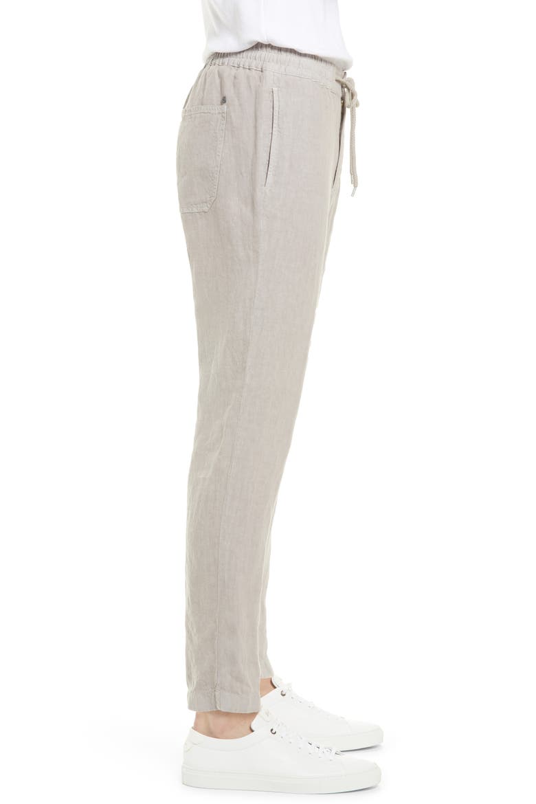 Seb Men"s Linen Drawstring Pants, Alternate, color, GREY