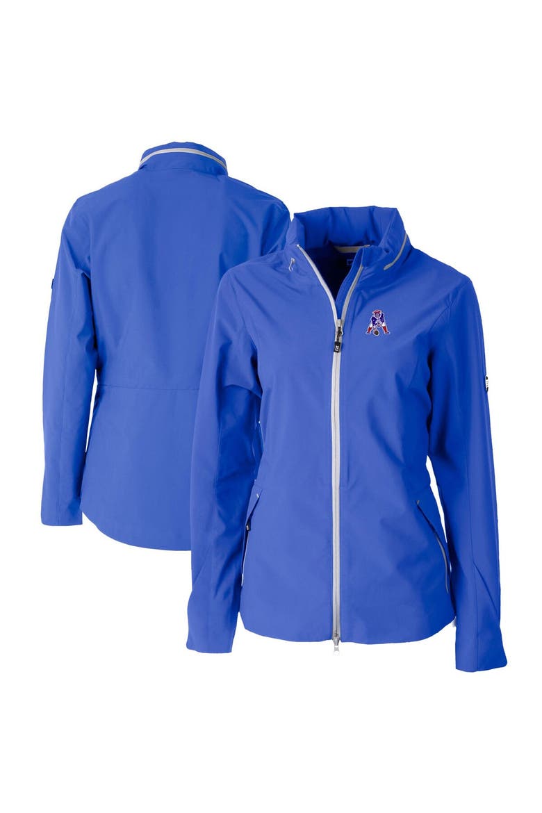 Women's Cutter & Buck Blue New England Patriots Throwback Logo Vapor Full-Zip Rain Jacket, Main, color, Blue