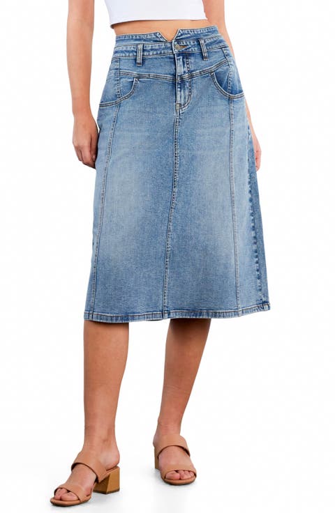Penelope Denim Midi Skirt