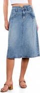 Wash Lab Denim Penelope Denim Midi Skirt