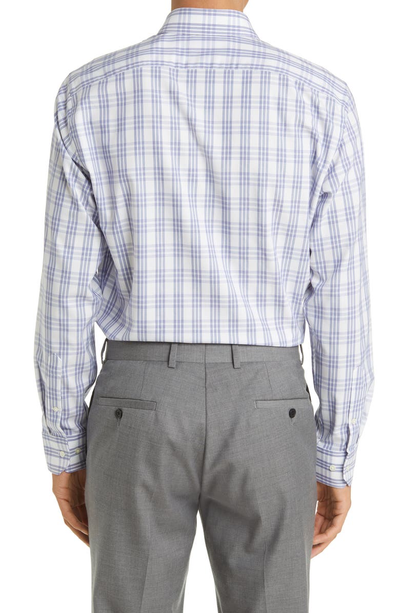 Nordstrom Tech-Smart Trim Fit Non-Iron Plaid Stretch Dress Shirt, Alternate, color,