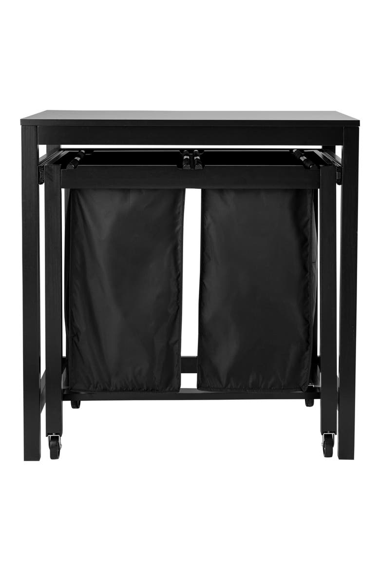 Double Sorter Folding Table, Main, color, BLACK