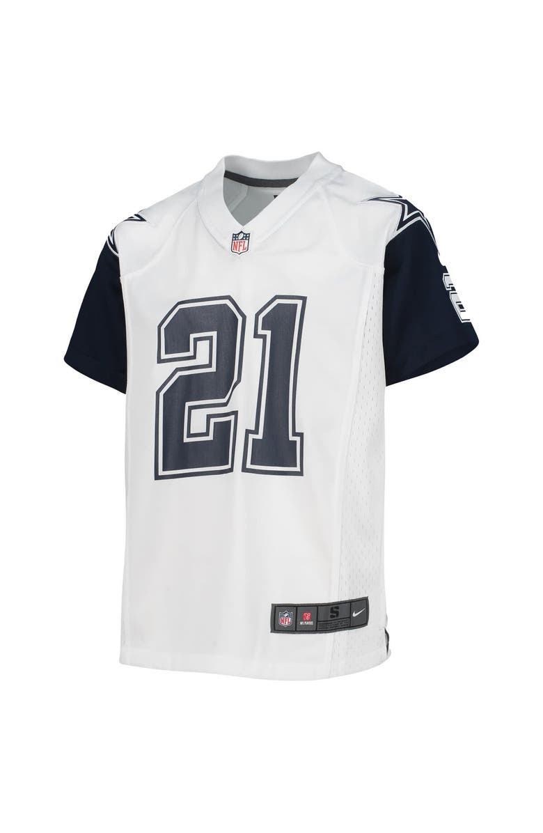 Nike Youth Nike Ezekiel Elliott White Dallas Cowboys Alternate Game Jersey, Alternate, color, 