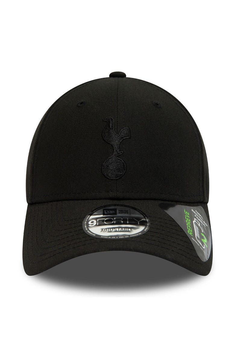 New Era Men's New Era Black Tottenham Hotspur Logo Repreve 9FORTY Adjustable Hat, Alternate, color, 