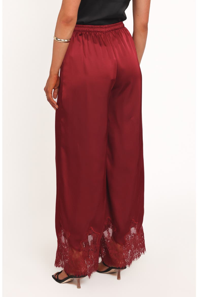 Viola Drawstring Waist Wide Leg Pants, Alternate, color, WINE