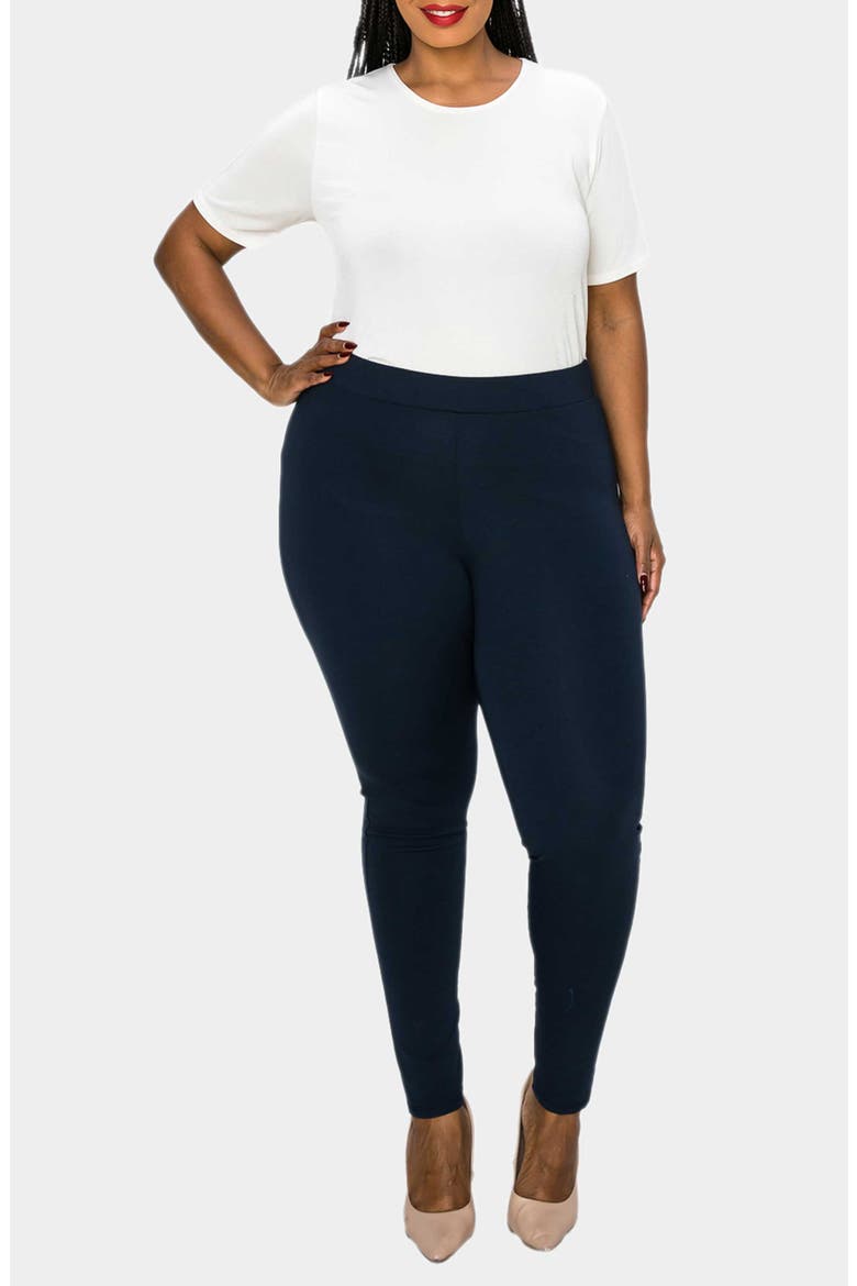 Ashley Ponte Leggings, Alternate, color, NAVY