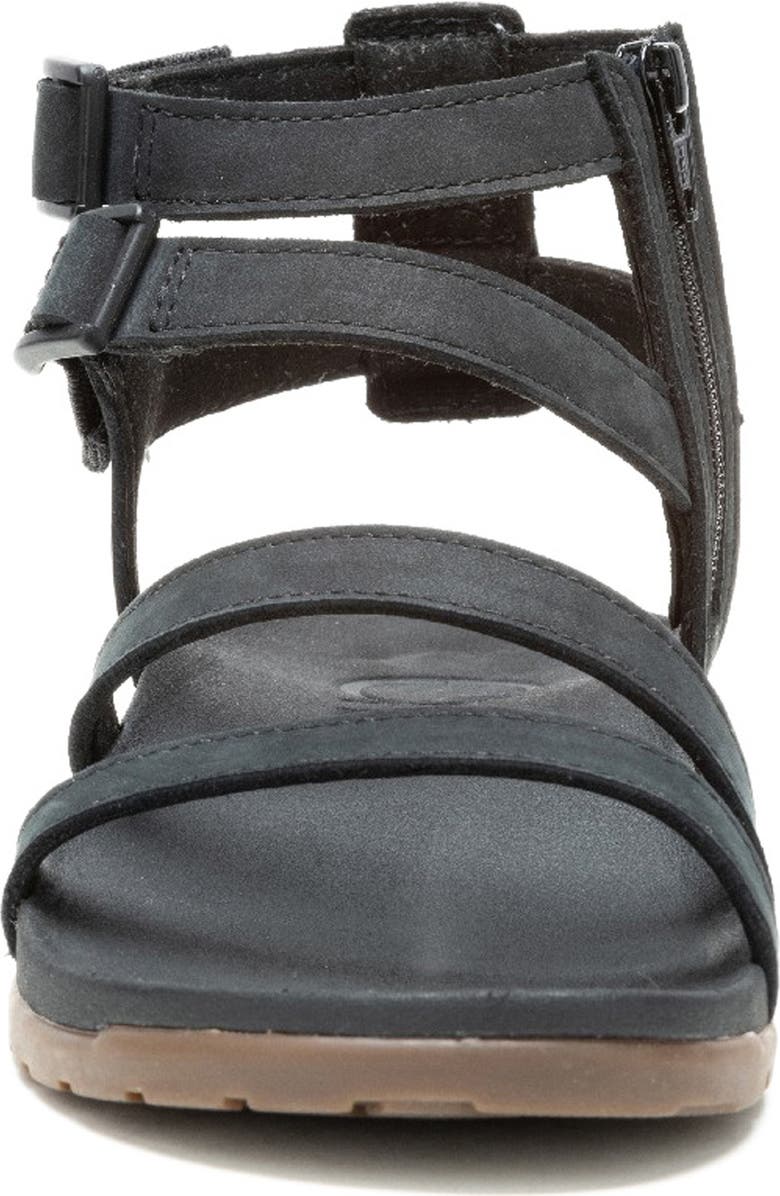 Chaco Lowdown Strappy High Sandal, Alternate, color, Black
