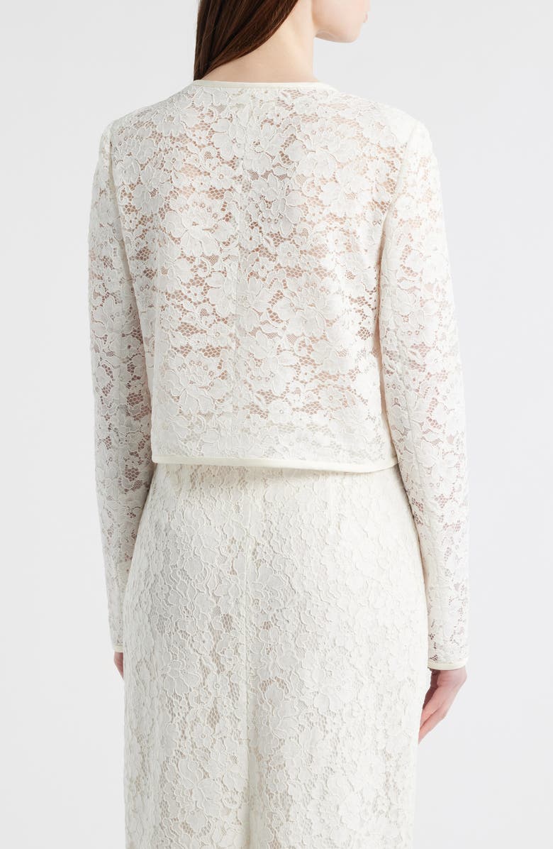 LoveShackFancy Junetta Lace Jacket, Alternate, color, Ivory