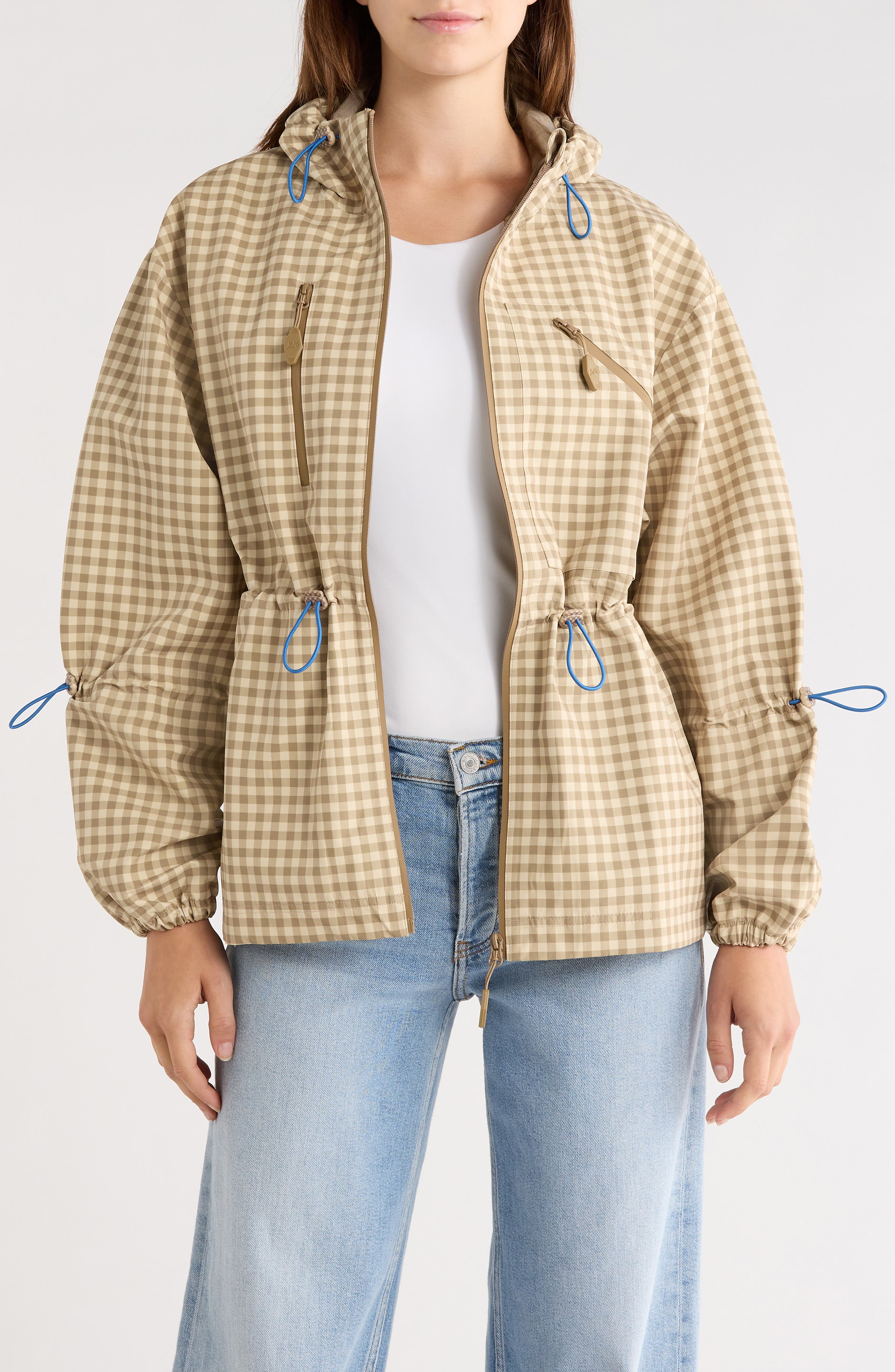 Matilda Gingham Hooded Raincoat (Women) | Nordstrom