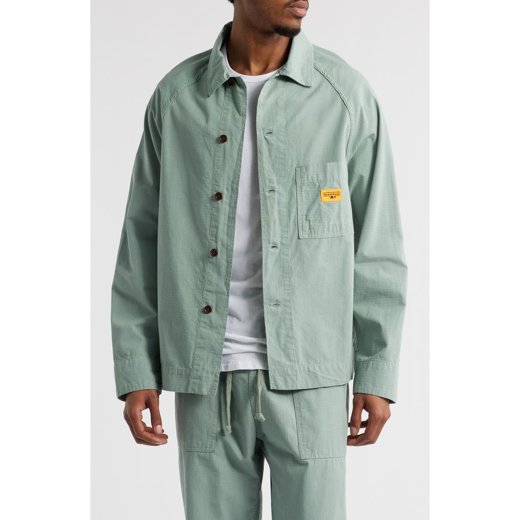 Service Works Organic Cotton Ripstop Front Of House Jacket In Sage