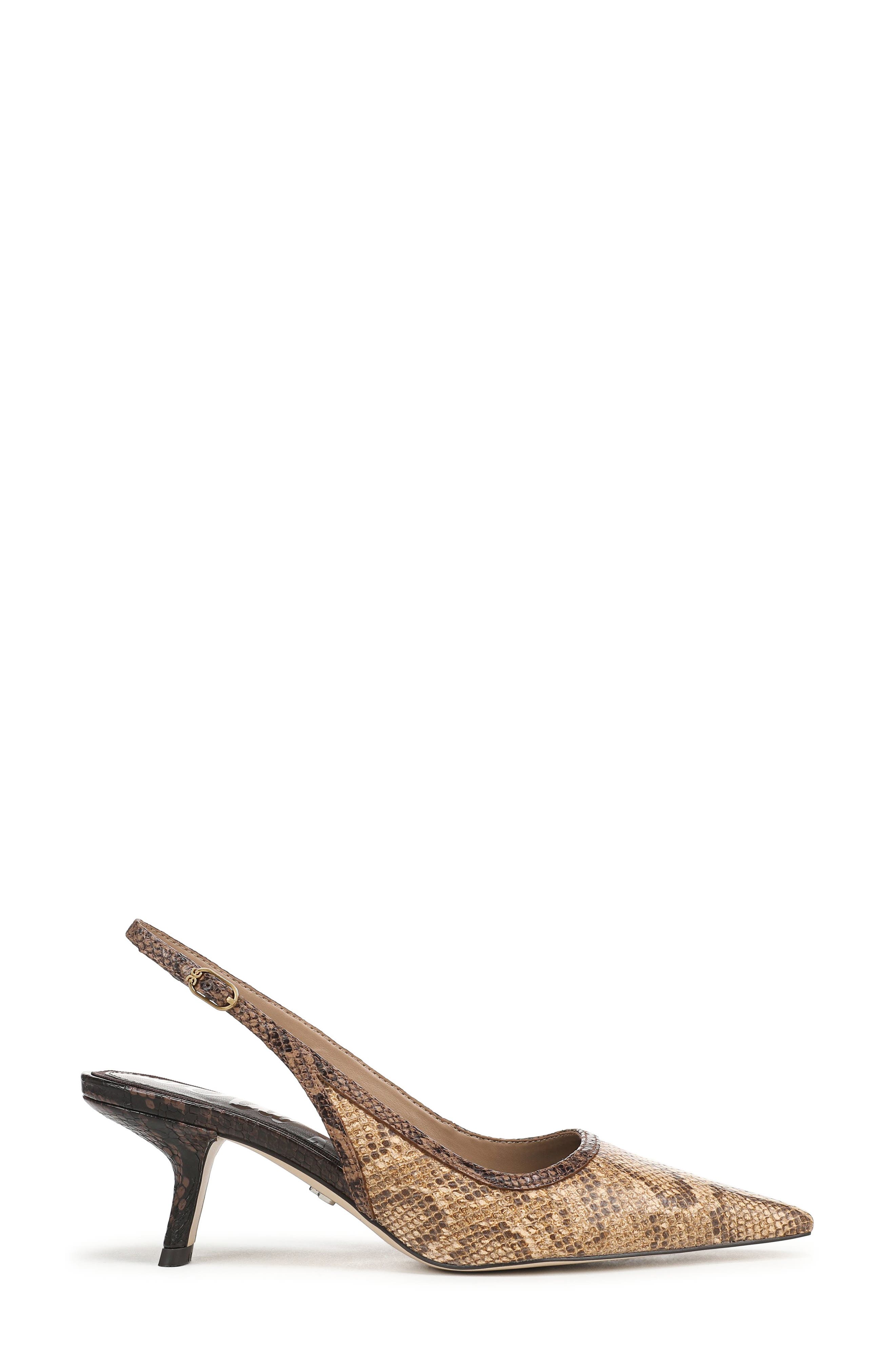 Bianka Slingback Mesh Pointed Toe Pump, Alternate, color, BROWN MULTI