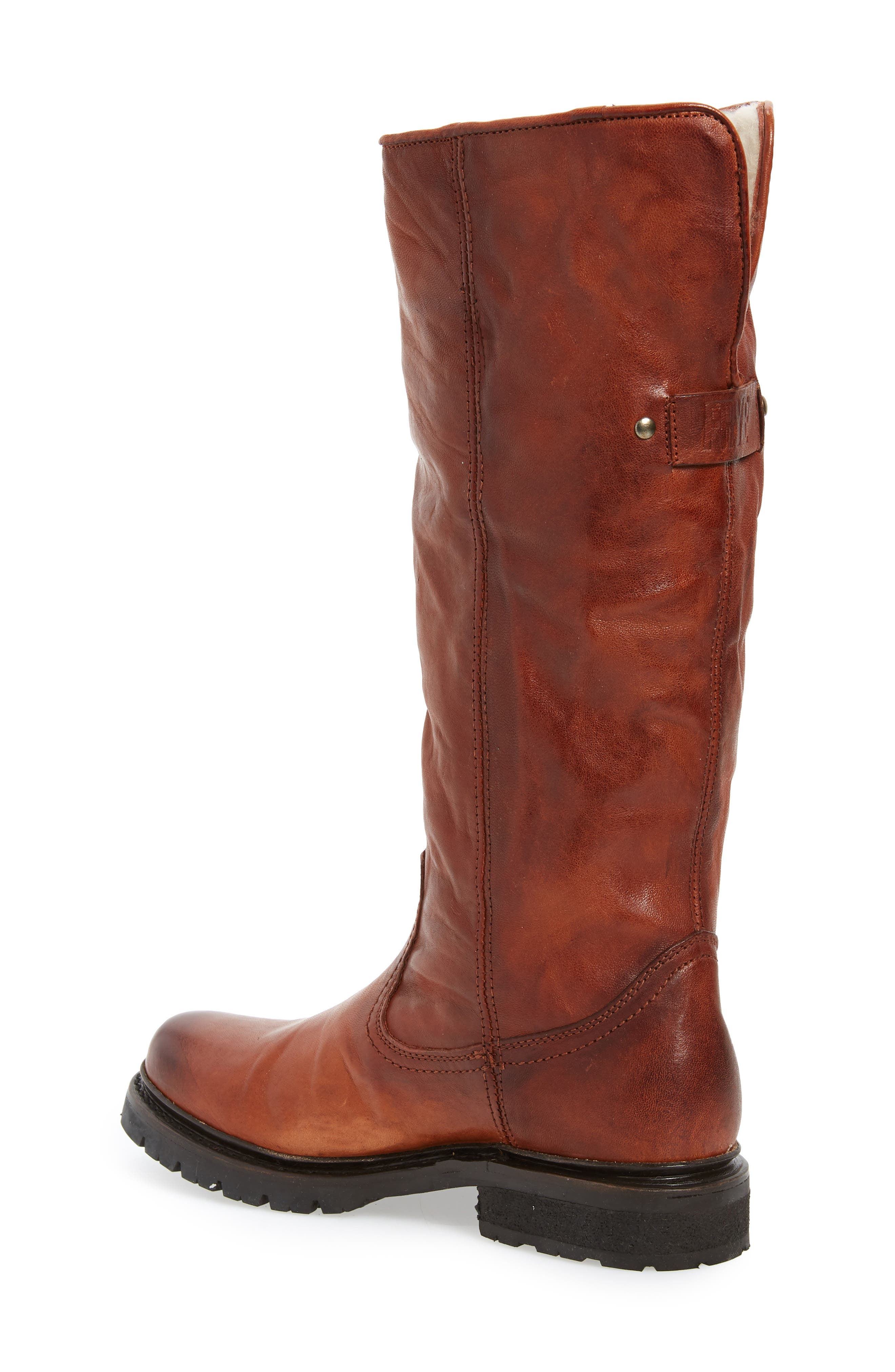 Frye Vanessa Genuine Shearling Lined Knee High Boot, Alternate, color, 
