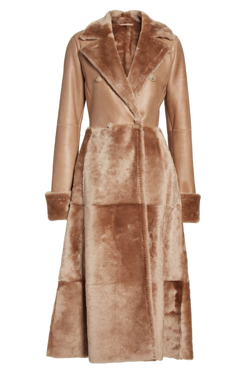 Max Mara Rimini Genuine Shearling Coat, Alternate, color, 
