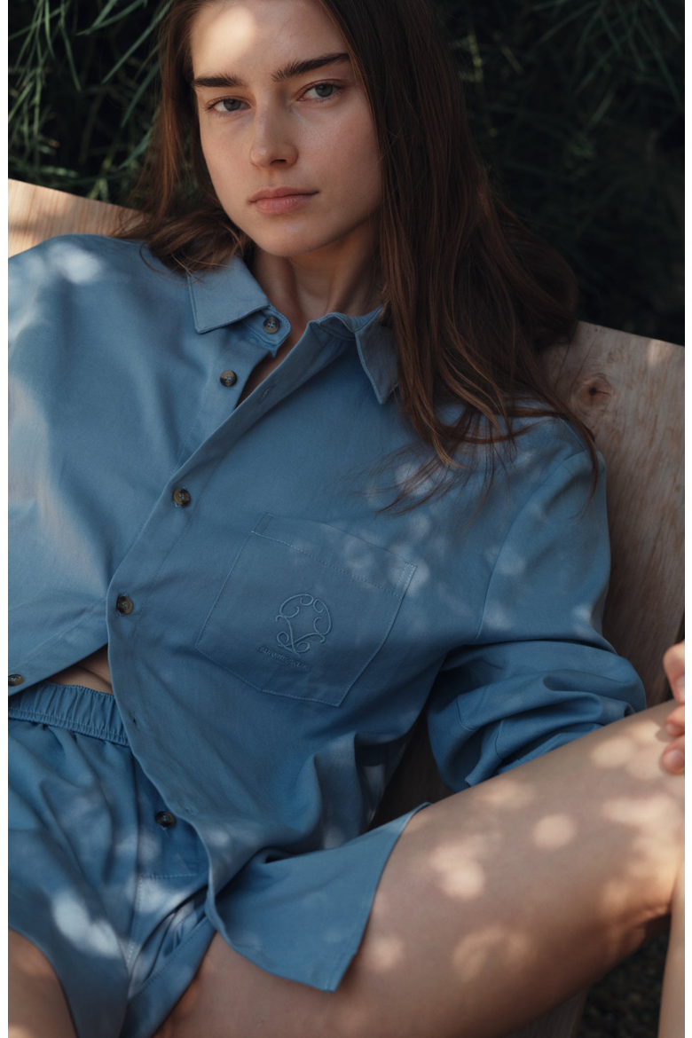 Oversized Button Down Shirt, Alternate, color, Heritage Blue