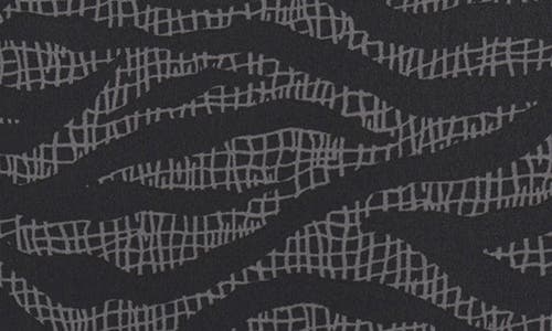 Savage X Fenty Snug Hug Sleep Shorts In Black Caviar Tiger Stripe Text