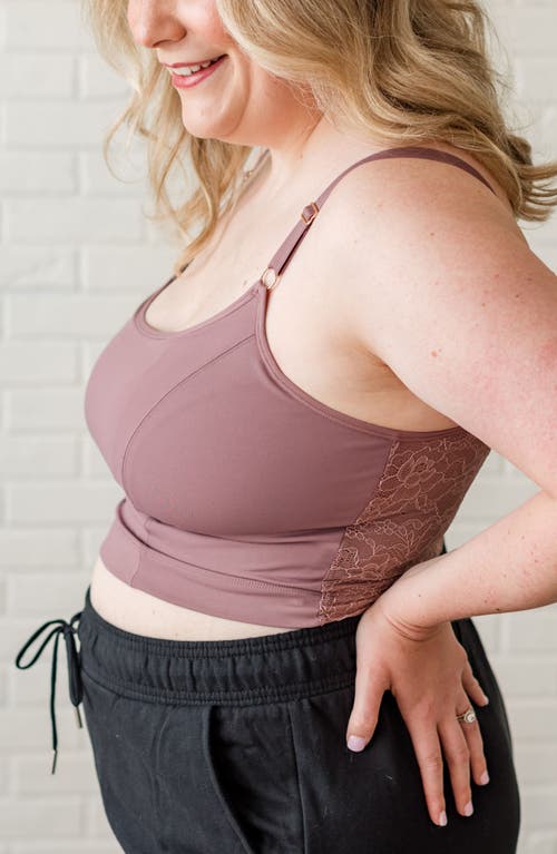 Davin & Adley Busty Size Amelia Pumping And Nursing Crop Cami In Pink