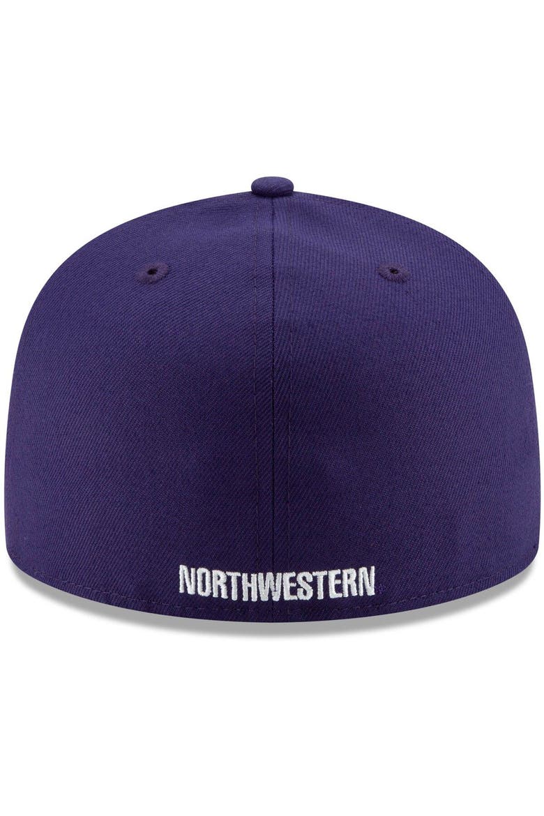 Men's New Era Purple Northwestern Wildcats Primary Team Logo Basic 59FIFTY Fitted Hat, Alternate, color, PURPLE