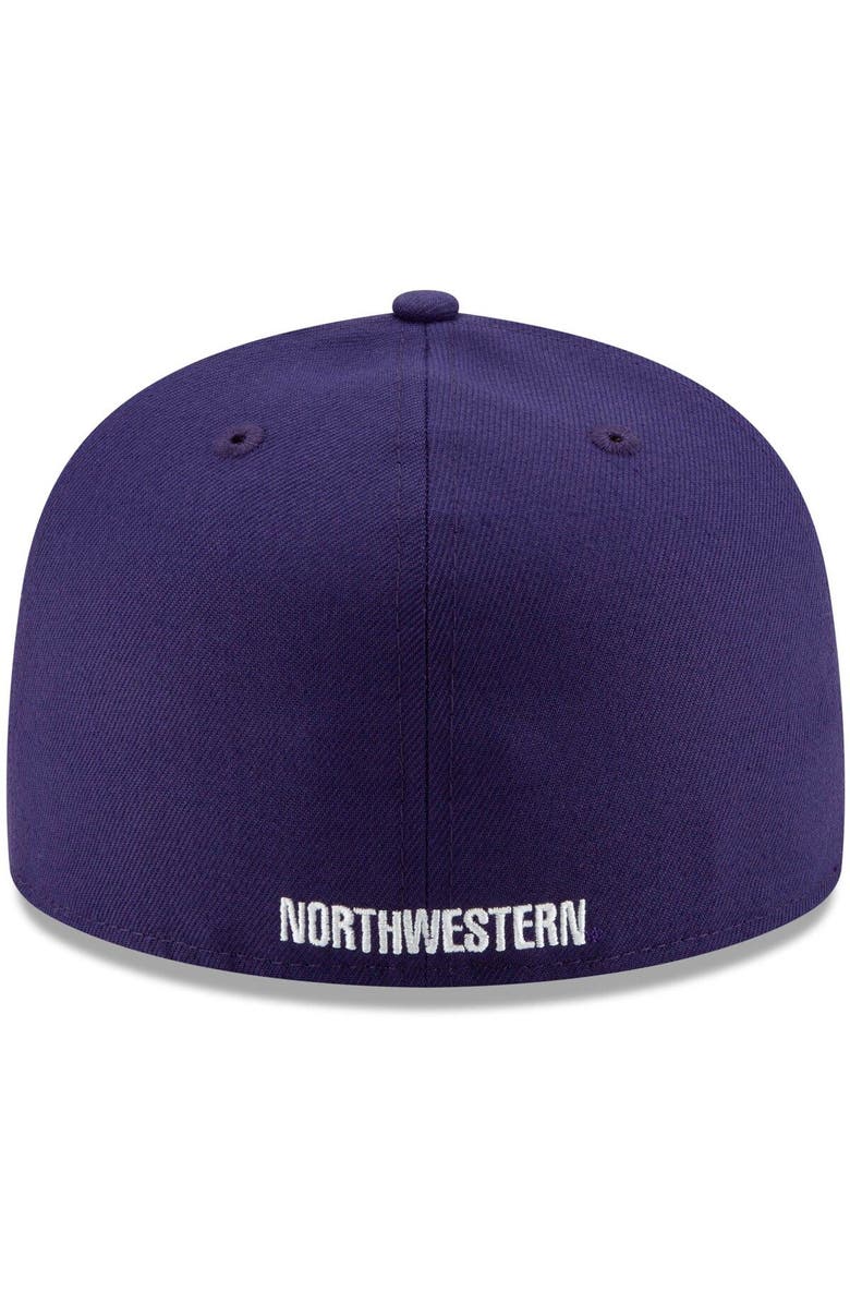 New Era Men's New Era Purple Northwestern Wildcats Primary Team Logo Basic 59FIFTY Fitted Hat, Alternate, color, Purple