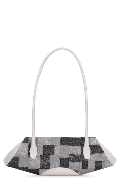 Elizabeth Mini Kantha Leather Baguette