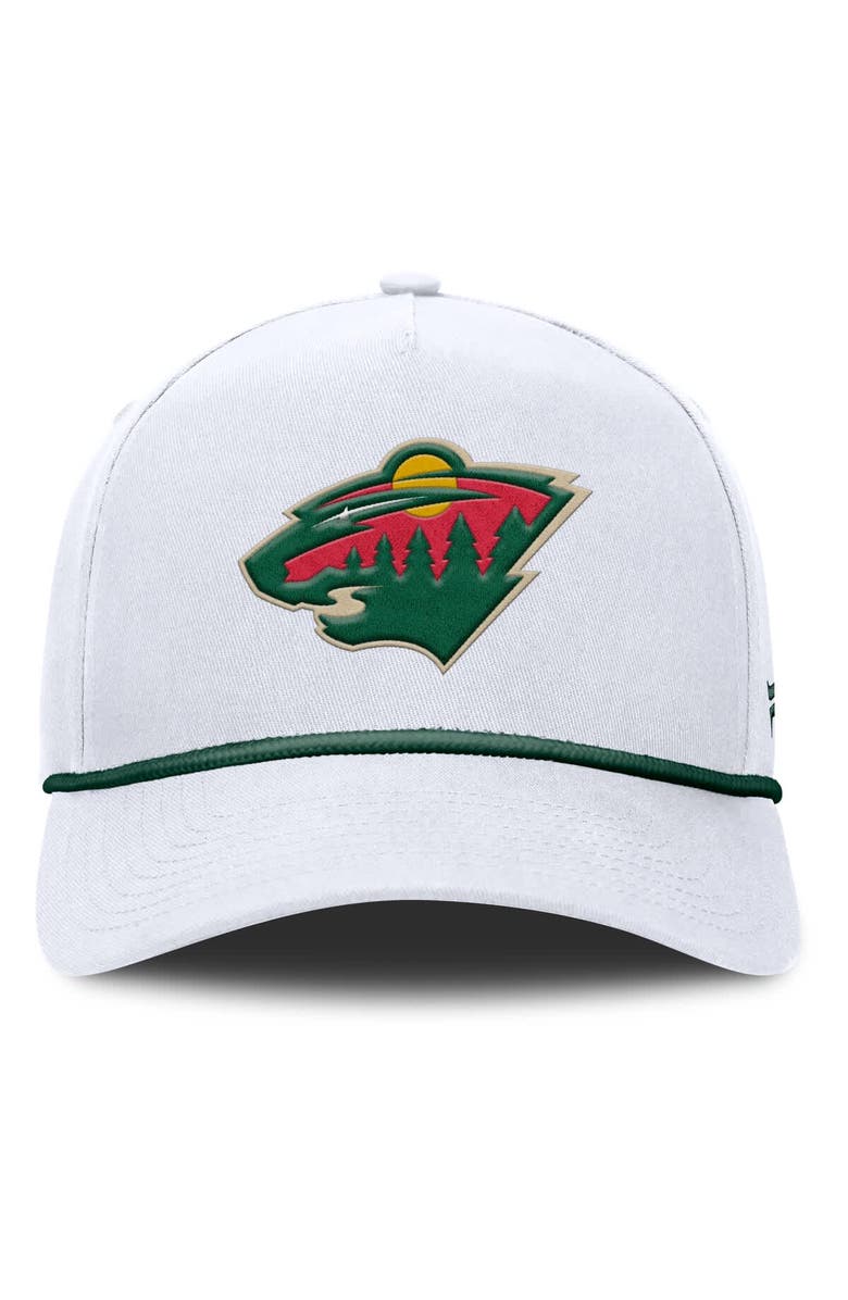 FANATICS Men's Fanatics White Minnesota Wild Rope A-Frame Adjustable Hat, Alternate, color,