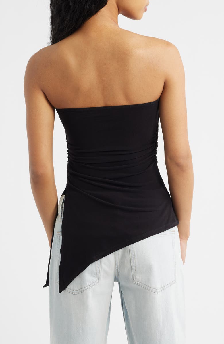 BDG Urban Outfitters Ines Asymmetric Hem Bandeau Top, Alternate, color, Black