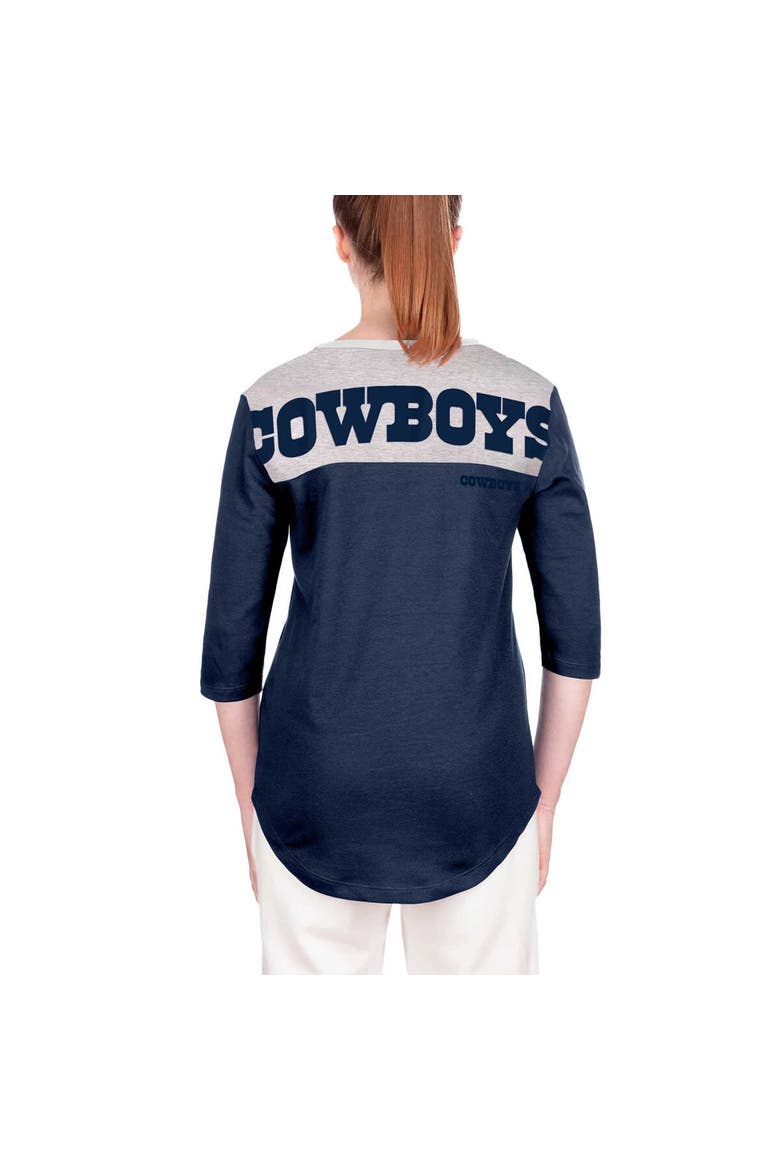 Women's New Era Navy Dallas Cowboys 3/4 Sleeve T-Shirt, Alternate, color, Navy