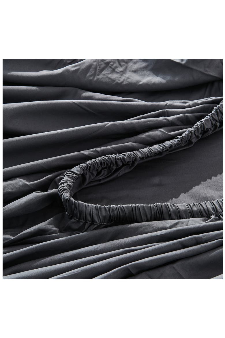 400 Thread LuxeSoft Organic Cotton Sateen Sheet Set, Alternate, color, STORM