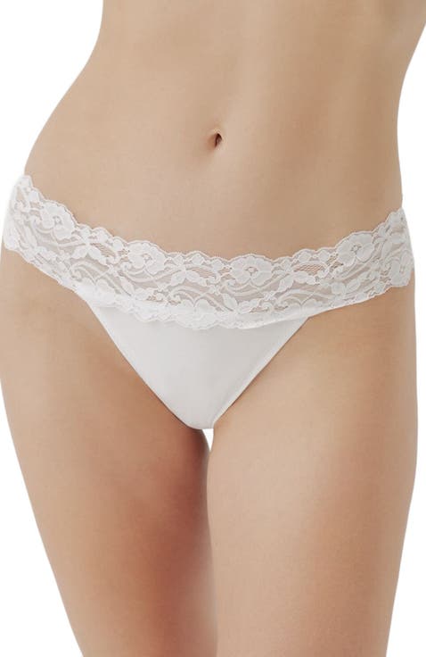 Lace Waist Thong 3-Pack